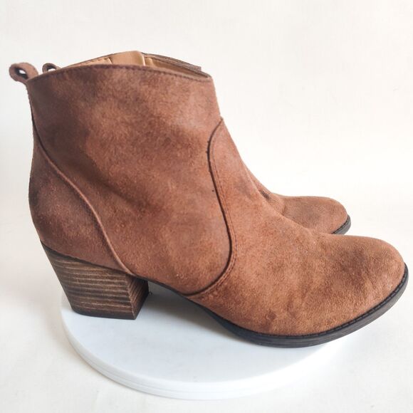Franco Sarto Shoes - Franco Sarto Huette Boho Leather Western Ankle Boots Booties Size 7.5 Block Heel